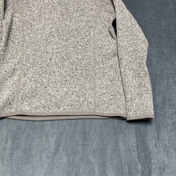 Patagonia Worn Wear Better Sweater Womens Medium Heather Gray Fleece Jersey Trim - Picture 13 of 16